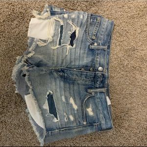 American eagle ripped jean shorts